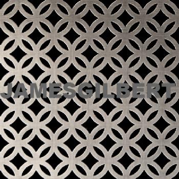 Perforated Inner Circles Pewter Decorative Grille